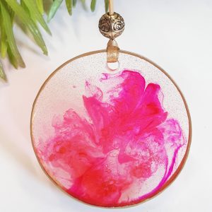 epoxy ornament roze transparant