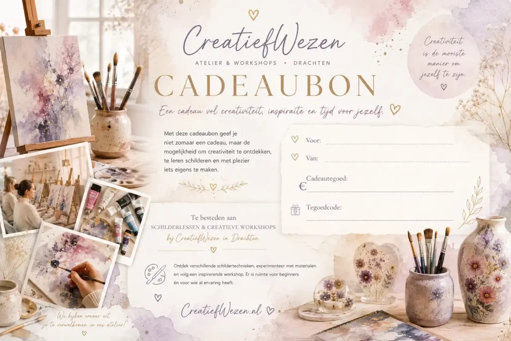 creatieve cadeaubon atelier creatiefwezen drachten